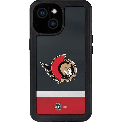 NHL Ottawa Senators Jersey iPhone 15 Waterproof Case